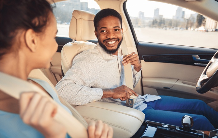 greylock member driving car with new road loan from greylock federal credit union